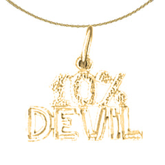 14K or 18K Gold 10% Devil Saying Pendant