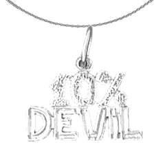 14K or 18K Gold 10% Devil Saying Pendant