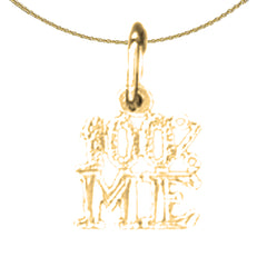 14K or 18K Gold 100% Me Saying Pendant