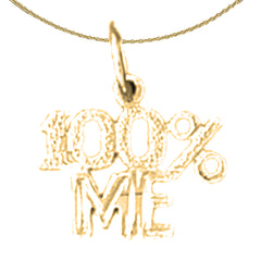 14K or 18K Gold 100% Me Saying Pendant