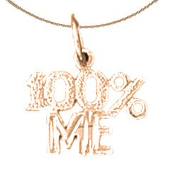 14K or 18K Gold 100% Me Saying Pendant