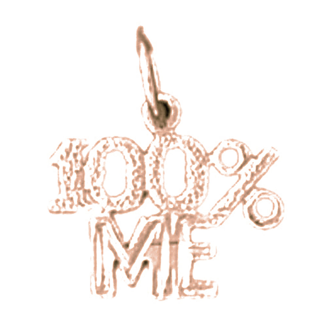 14K or 18K Gold 100% Me Saying Pendant