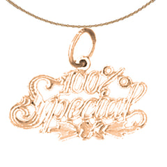 14K or 18K Gold 100% Special Saying Pendant