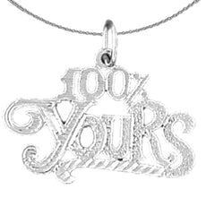 14K or 18K Gold 100% Yours Saying Pendant