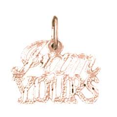 14K or 18K Gold I am Yours Saying Pendant