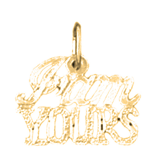 14K or 18K Gold I am Yours Saying Pendant