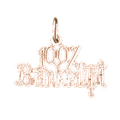 14K or 18K Gold 100% Bankrupt Saying Pendant