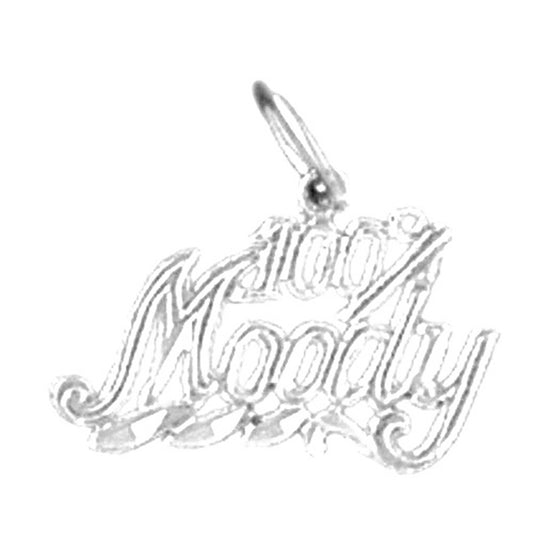 14K or 18K Gold 100% Moody Saying Pendant