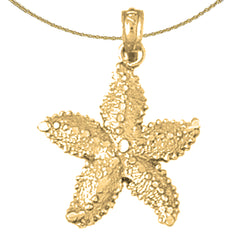 14K or 18K Gold Starfish Pendant