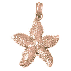 14K or 18K Gold Starfish Pendant