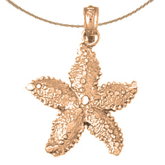 14K or 18K Gold Starfish Pendant