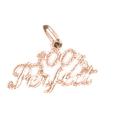 14K or 18K Gold 100% Perfect Saying Pendant