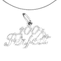 14K or 18K Gold 100% Perfect Saying Pendant