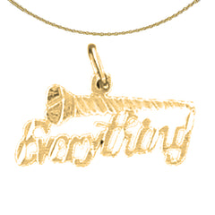 Anhänger mit der Aufschrift „Everything“ aus 14-karätigem oder 18-karätigem Gold