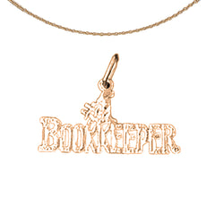 14K or 18K Gold Book Keeper Pendant