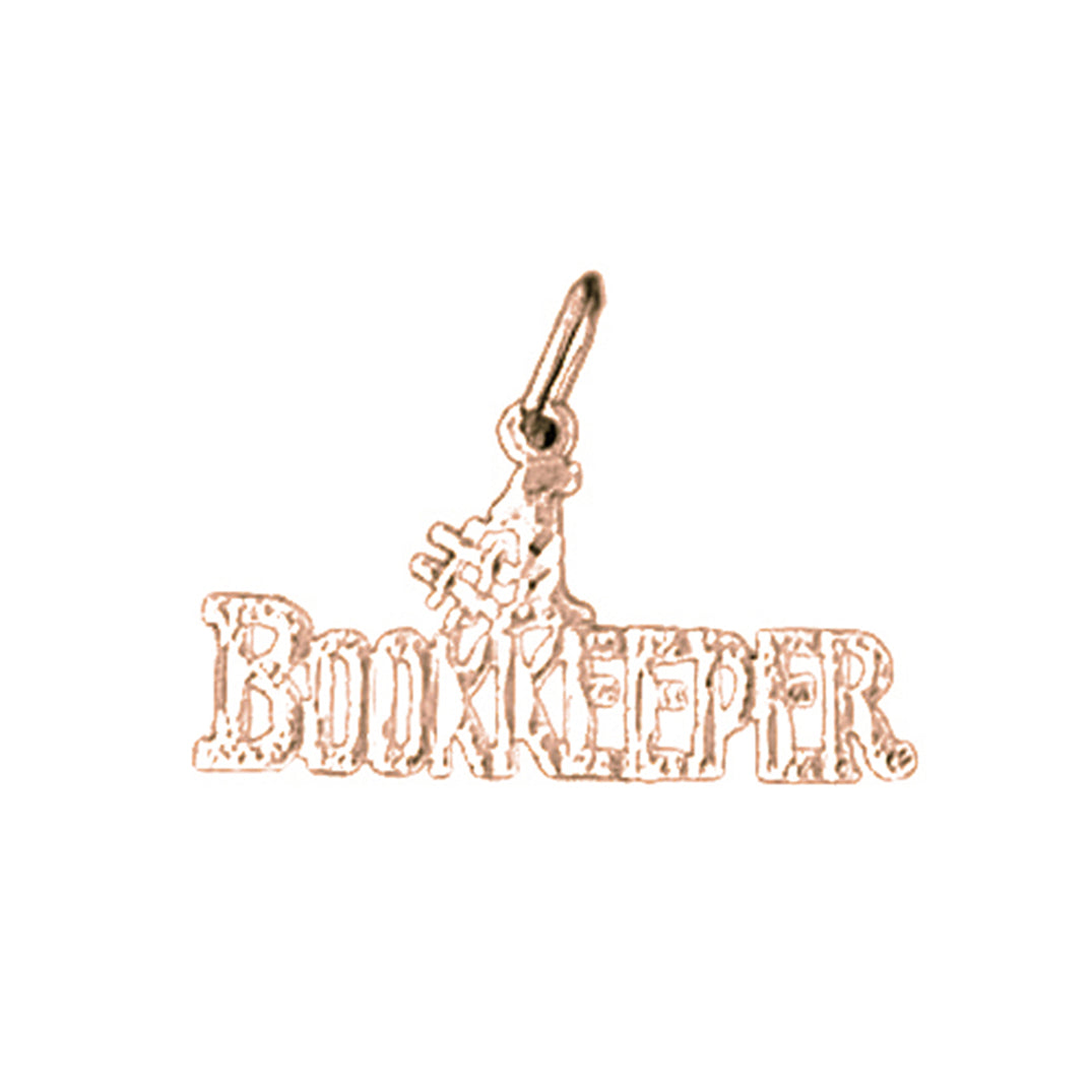 14K or 18K Gold Book Keeper Pendant