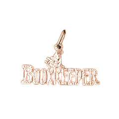 14K or 18K Gold Book Keeper Pendant