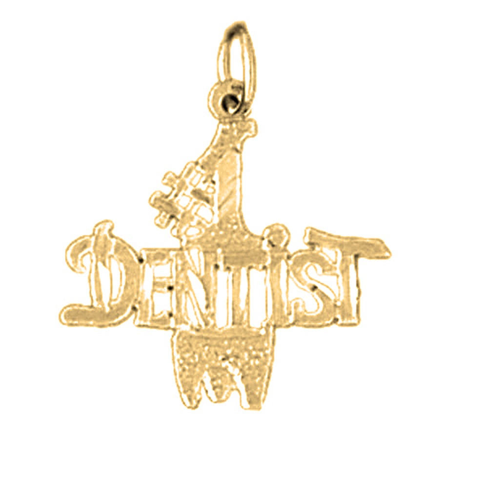 14K or 18K Gold #1 Dentist Pendant