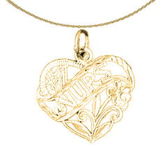 14K or 18K Gold #1 Nurse Pendant