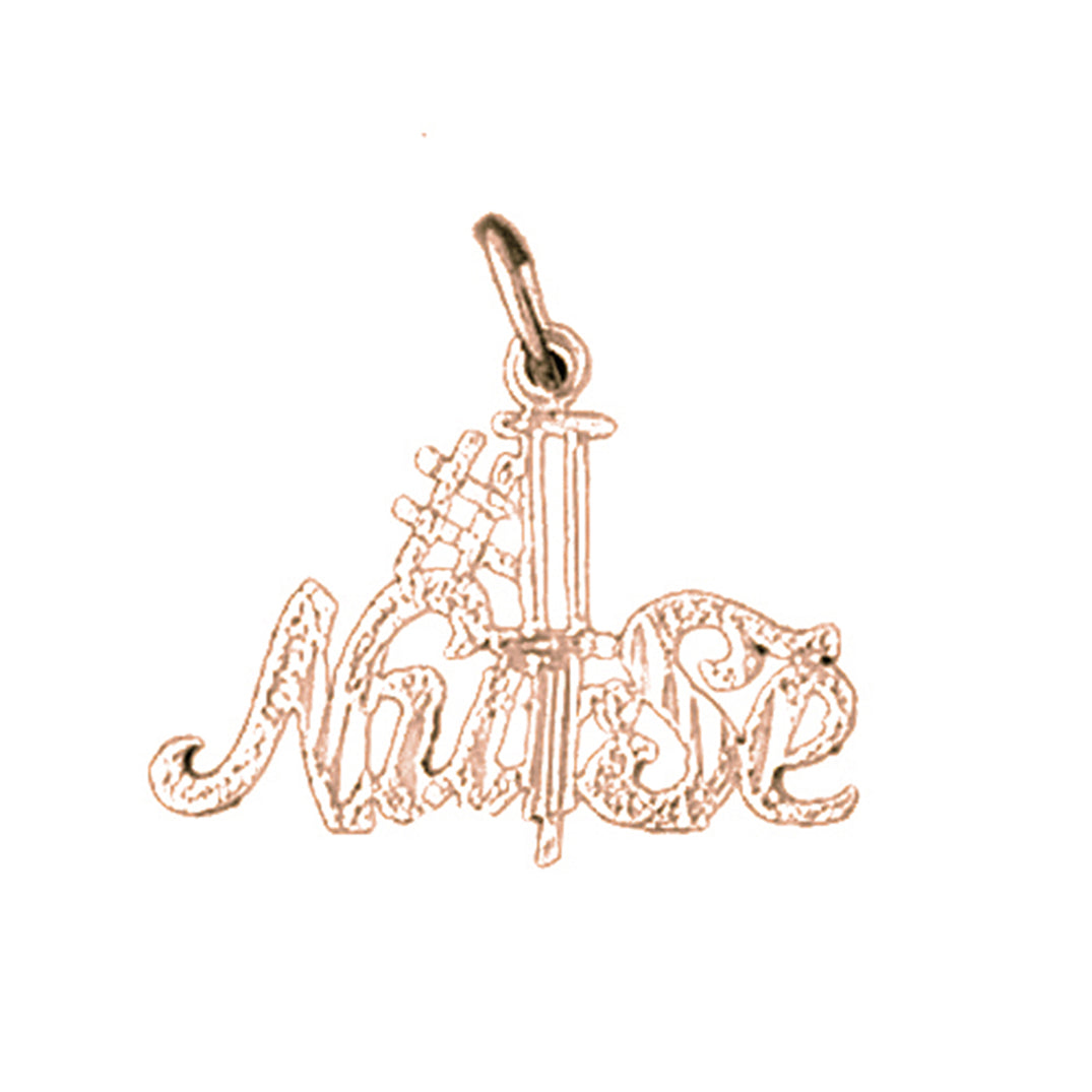 14K or 18K Gold #1 Nurse Pendant