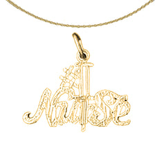 14K or 18K Gold #1 Nurse Pendant