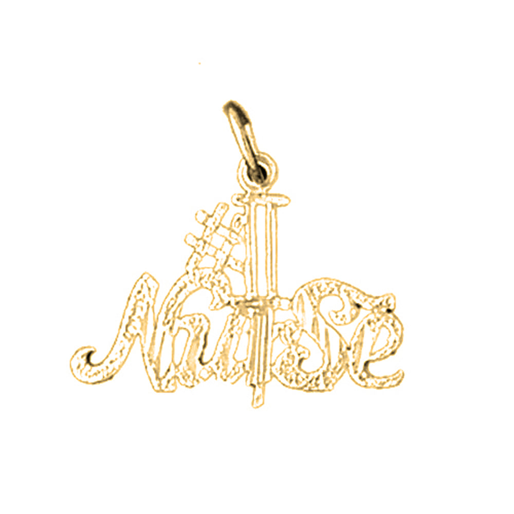 14K or 18K Gold #1 Nurse Pendant