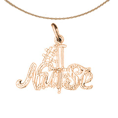 14K or 18K Gold #1 Nurse Pendant