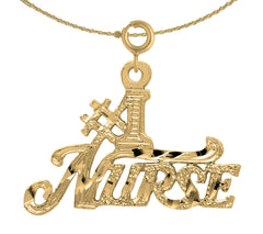 14K or 18K Gold #1 Nurse Pendant