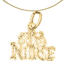 14K or 18K Gold #1 Nurse Pendant