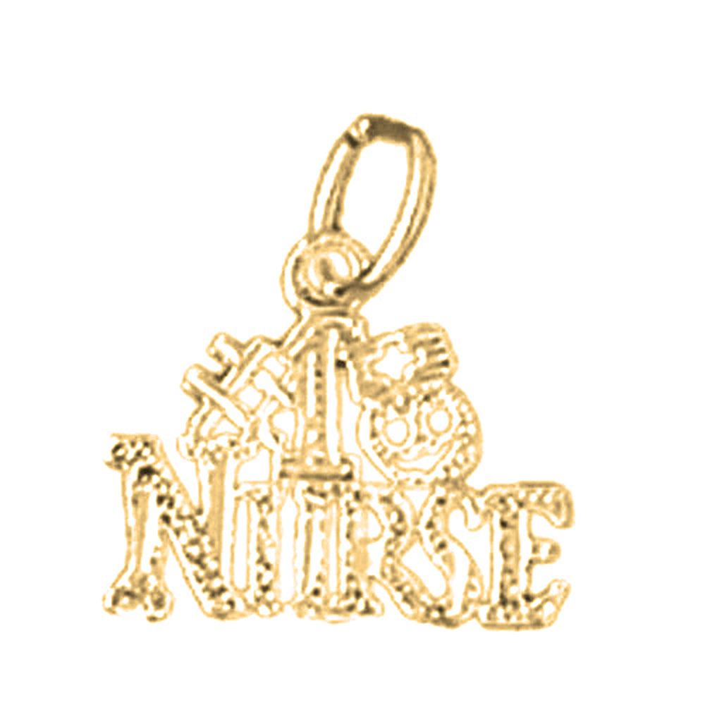 14K or 18K Gold #1 Nurse Pendant