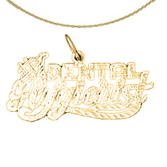 14K or 18K Gold #1 Dental Hygienist Pendant