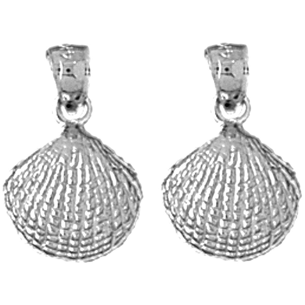 Sterling Silver 17mm Shell Earrings