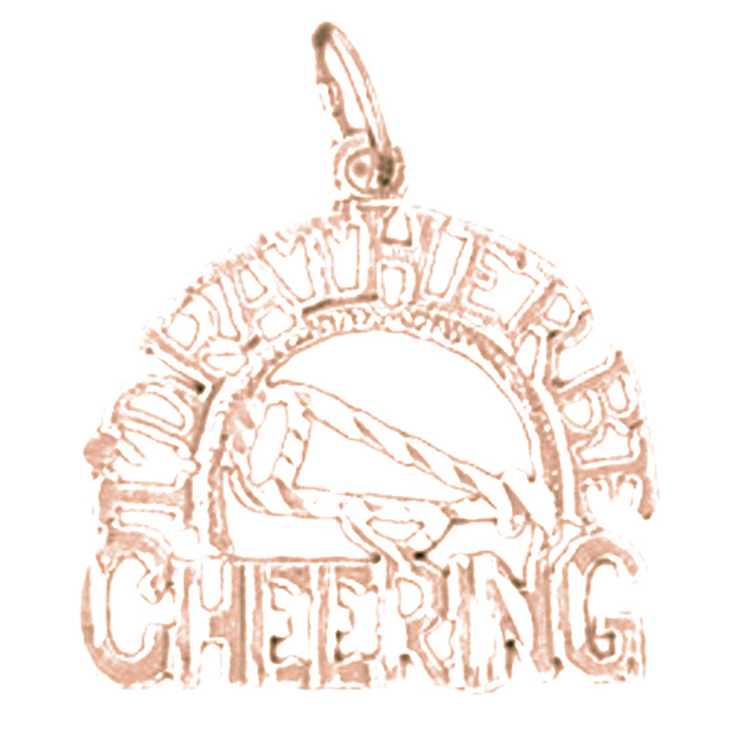 14K or 18K Gold I'D Rather Be Cheering Pendant