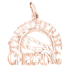 14K or 18K Gold I'D Rather Be Cheering Pendant