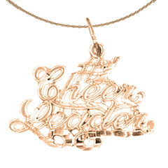 14K or 18K Gold #1 Cheerleader Pendant