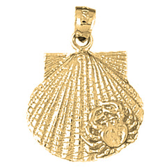 10K, 14K or 18K Gold Shell Pendant