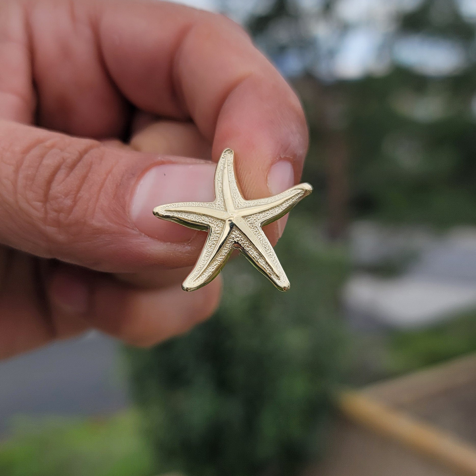 10K, 14K or 18K Gold Starfish Pendant