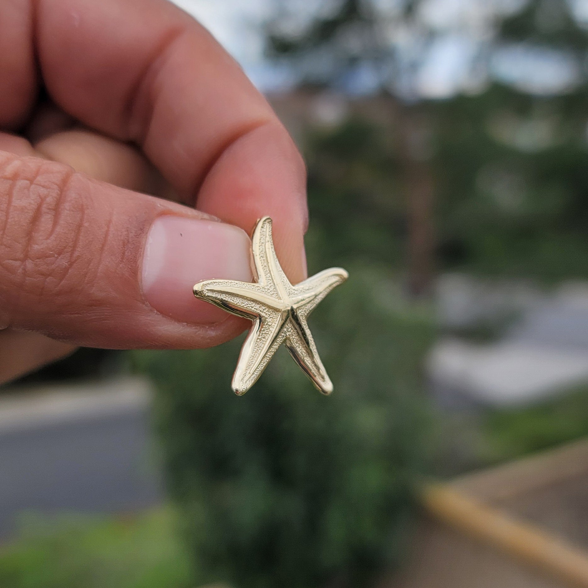 10K, 14K or 18K Gold Starfish Pendant