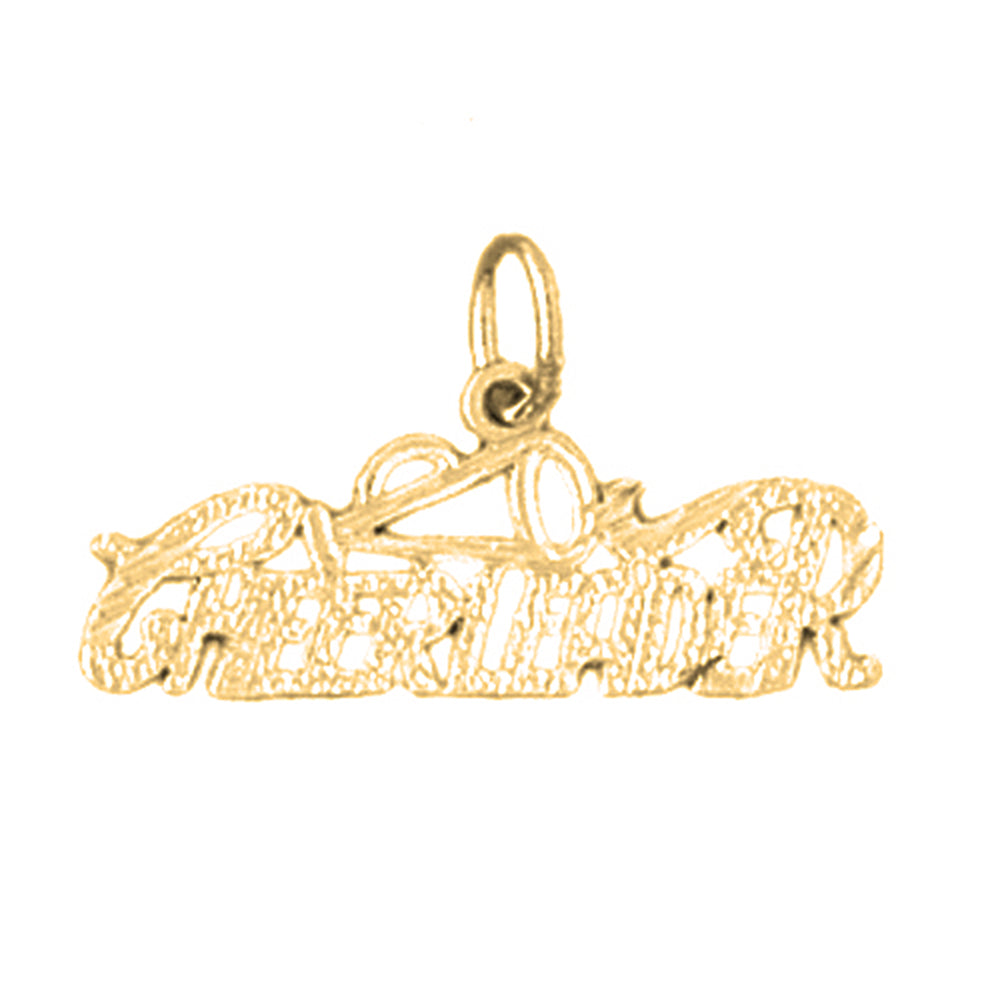 14K or 18K Gold Cheerleader Pendant