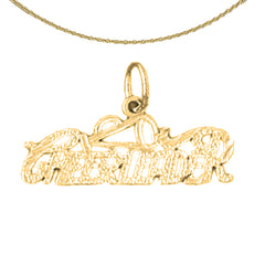 14K or 18K Gold Cheerleader Pendant