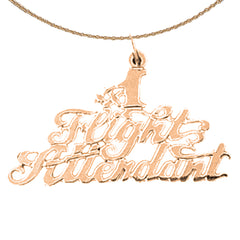 14K or 18K Gold Flight Attendant Pendant