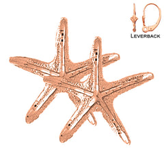 14K or 18K Gold Starfish Earrings