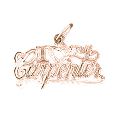 14K or 18K Gold I Love My Carpenter Pendant