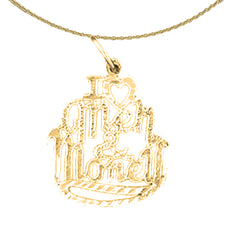 14K or 18K Gold I Love My Money Pendant