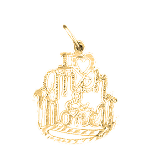 14K or 18K Gold I Love My Money Pendant