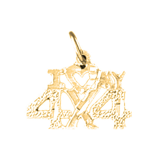 14K or 18K Gold I Love My 4X4 Pendant