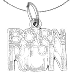 14K or 18K Gold Born To Run Saying Pendant