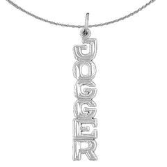 14K or 18K Gold Jogger Saying Pendant