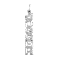 14K or 18K Gold Jogger Saying Pendant