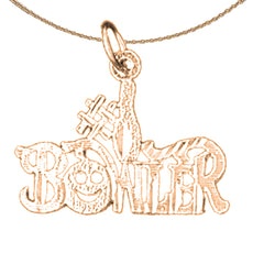 14K or 18K Gold #1 Bowler Saying Pendant